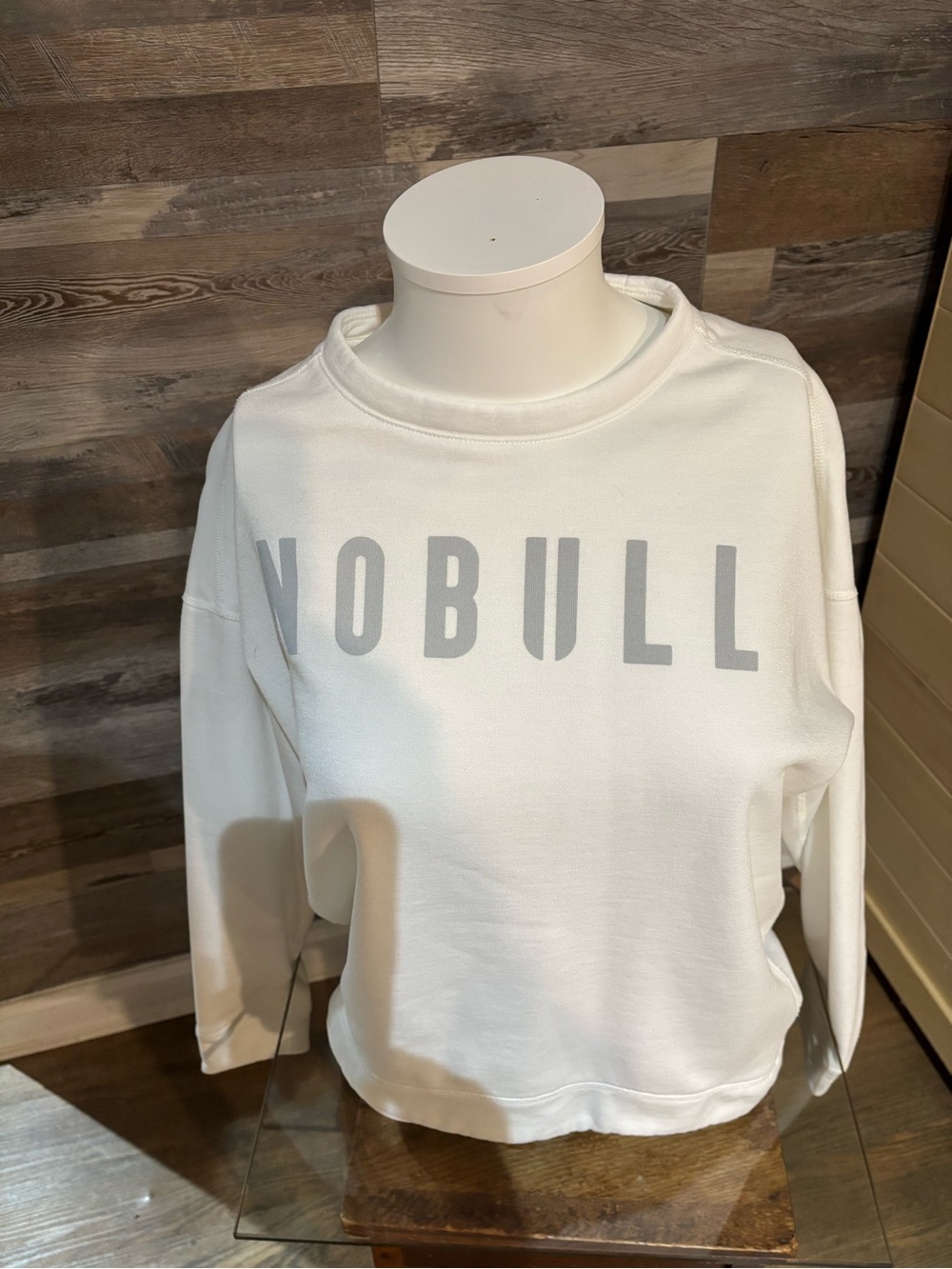 NOBULL Women’s White Logo Crewneck Sweatshirt